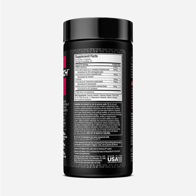 HYDROXYCUT HARDCORE ELITE - NUTRITION FACT | GYM SUPPLEMENTS U.S