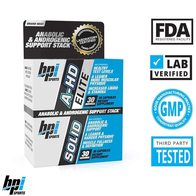 BPI A-HD ELITE™ / SOLID™ | BPI SPORTS | GYMSUPPLEMENTSUS.COM