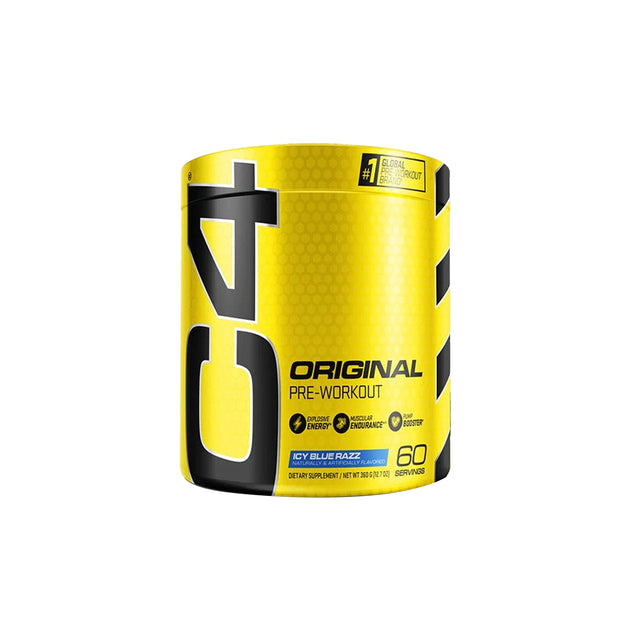 C4 ORIGINAL - 60 SERVINGS | ICY BLUE RAZZ FLAVOR | GYMSUPPLEMENTSUS.COM