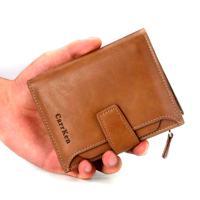 CARRKEN CASUAL WALLET | DARK BROWN COLOR | GYM SUPPLEMENTS U.S 