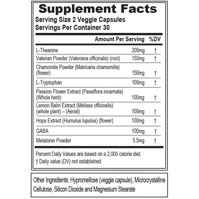 EVL SLEEPMODE | NUTRITION FACTS | GYM SUPPLEMENTS U.S