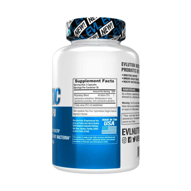 EVL BRAND PROBIOTIC | 30 SERVINGS - NUTRITION FACTS | GYM SUPPLEMENTS U.S