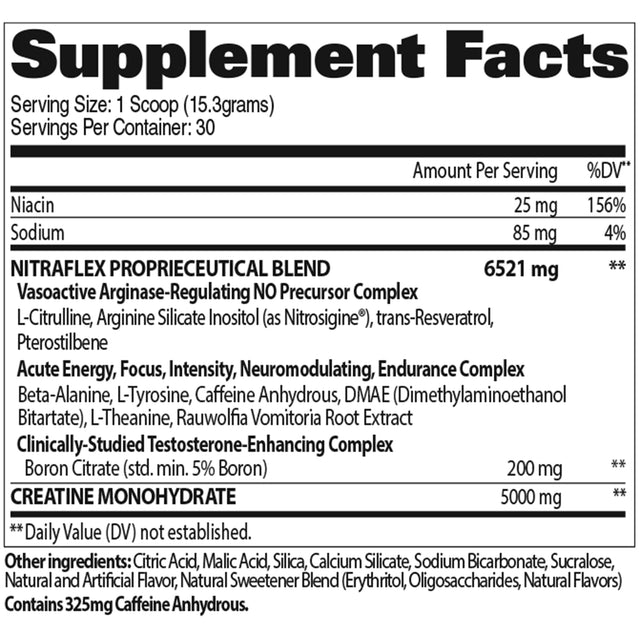 NITRAFLEX +C | NUTRITION FACTS | GYM SUPPLEMENTS U.S