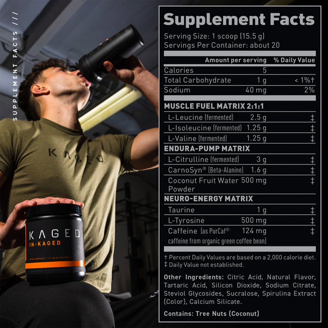 IN KAGED | BLUE RASPBERRY FLAVOR | GYM SUPPLEMENTSUS.COM