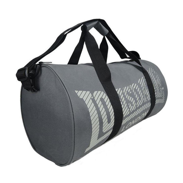 LONSDALE SPORTS BARREL BAG | CHARCOAL GREY COLOR | GYM SUPPLEMENTS U.S