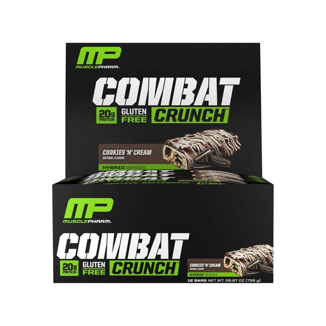 COMBAT CRUNCH PROTEIN BAR - COOKIES N CREAM | GYM SUPPLEMENTS U.S | GYMSUPPLEMENTSUS.COM