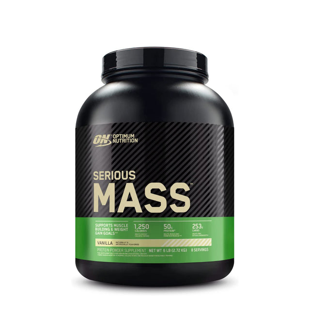 OPTIMUM NUTRITION - SERIOUS MASS GAINER 6LBS | VANILLA FLAVOR | GYM SUPPLEMENTS U.S