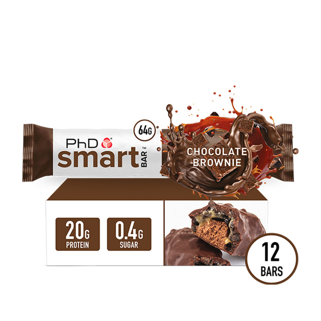 PHD SMART BAR 12 PACK | CHOCOLATE BROWNIE | GYM SUPPLEMENTS U.S