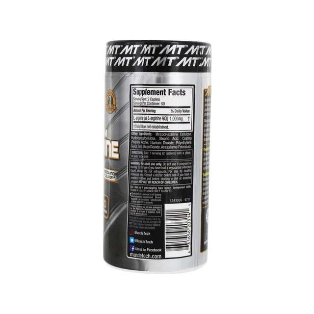 PLATINUM L-ARGININE | 100 CAPLETS | NUTRITION FACTS | GYM SUPPLEMENTS U.S