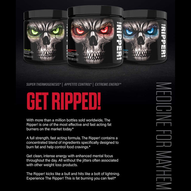 THE RIPPER FAT BURNER | 30 SERVINGS | GYMSUPPLEMENTSUS.COM