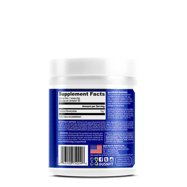 USN PURE CREATINE 60 SERVINGS | GYM SUPPLEMENTS U.S