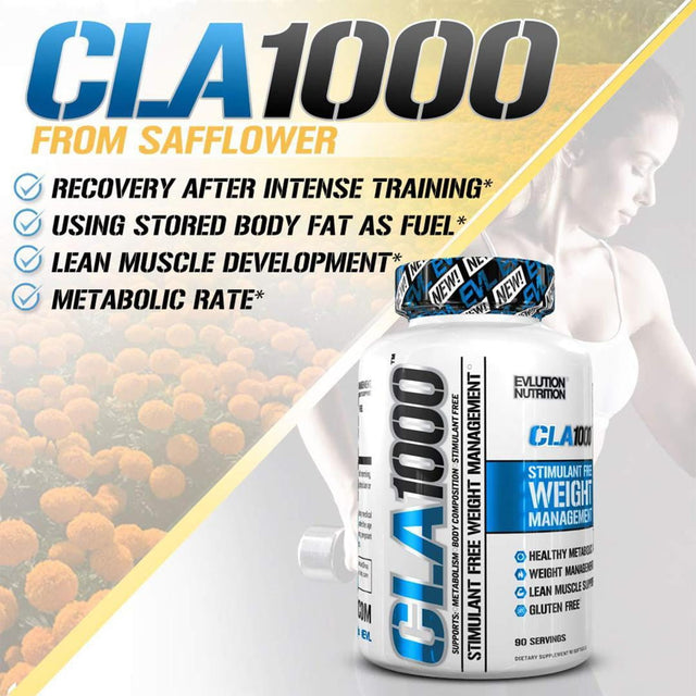 EVL CLA 1000 | 90 SOFTGELS | GYM SUPPLEMENTS U.S | GYMSUPPLEMENTSUS.COM