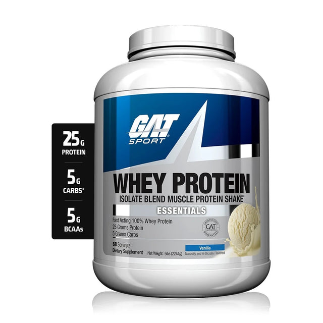 GAT WHEY PROTEIN | VANILLA FLAVOR | GYM SUPPLEMENTS U.S 