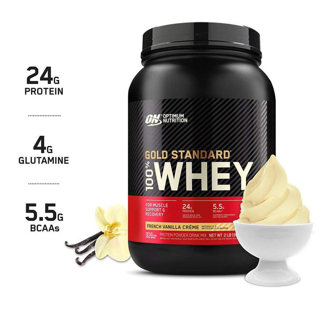 2LBS GOLD STANDARD 100% WHEY PROTEIN | FRENCH VANILLA CREME FLAVOR | GYMSUPPLEMENTSUS.COM