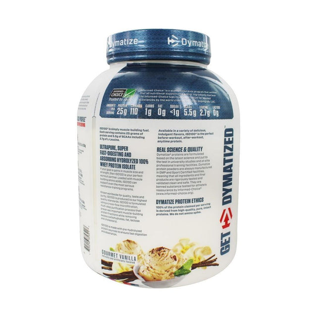 ISO100 HYDROLYZED | GOURMET VANILLA | GYM SUPPLEMENTS U.S