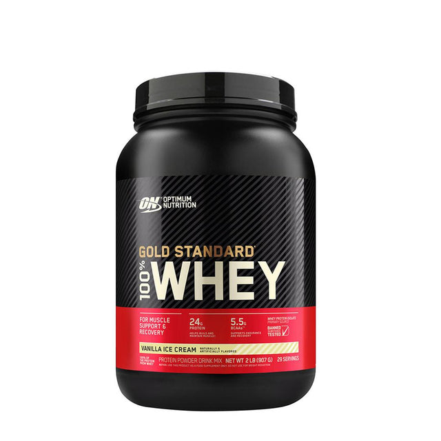 2LBS GOLD STANDARD 100% WHEY PROTEIN | VANILLA ICE CREAM FLAVOR | GYMSUPPLEMENTSUS.COM